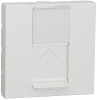 Розетка компьютерная без рамки Schneider Electric Unica Modular 1-м. 2 мод. RJ45 5e белый